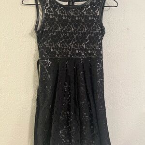 Speechless Black Lace Kids Dress